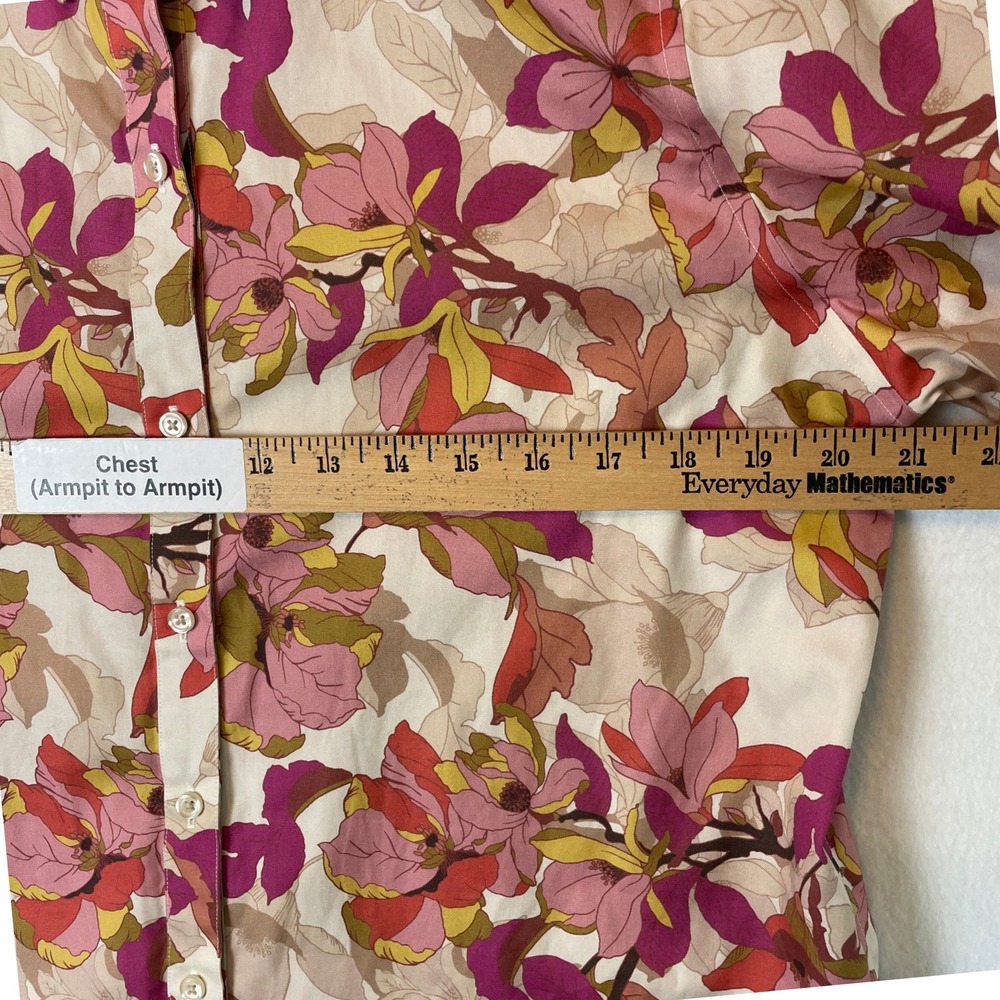 Coldwater‎ Creek Floral Button Down Shirt Long Sleeve Women's Size 14 - Picture 6 of 7